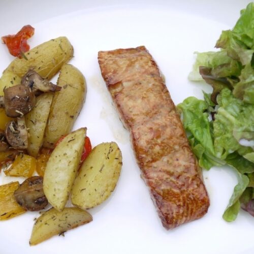Lachs mit Ofengemüse