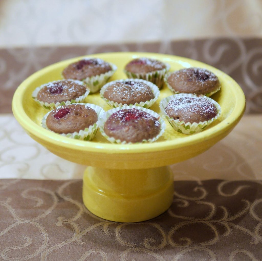 Schokoladen-Mandel-Muffins mit Himbeeren | Backen | Rezept | Muffins
