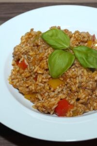 Paprika-Hack-Reis-Pfanne