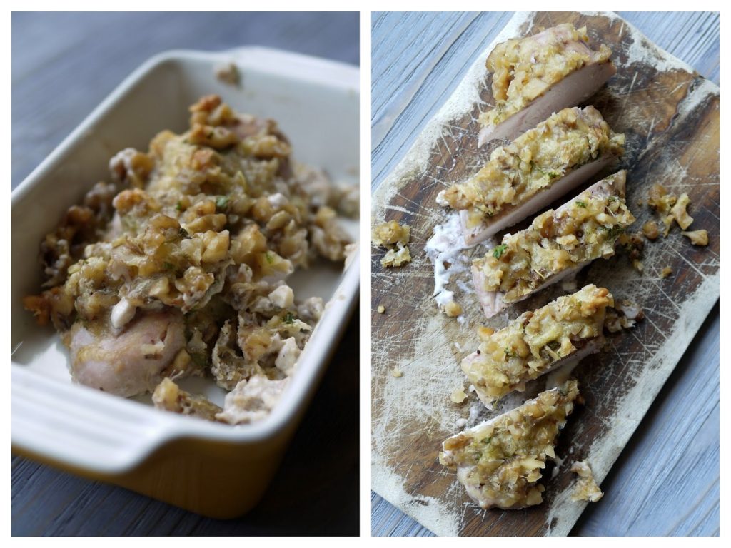 Hähnchenbrustfilets mit Kräuter-Walnuss-Kruste  | Rezept | Kochen | Essen