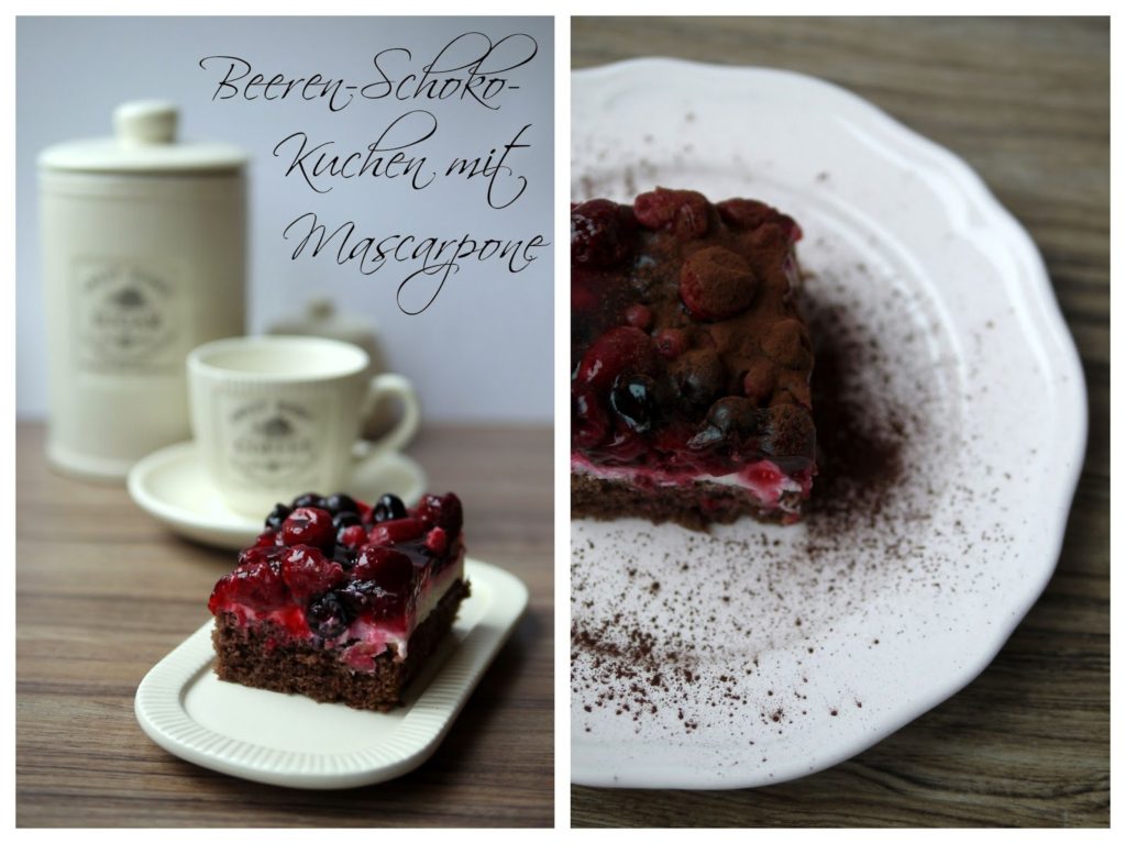 Beeren-Schoko-Kuchen mit Mascarpone | Backen | Kuchen | Blechkuchen | Rezept