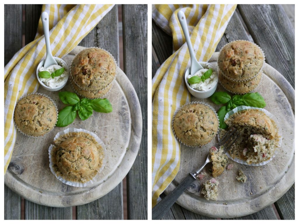 Kräuter-Muffins mit Speck |  Rezept | Backen | Partyfood | Fingerfood