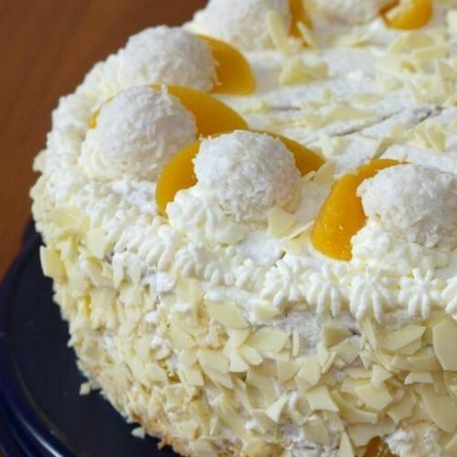 Pfirsich-Raffaello-Torte