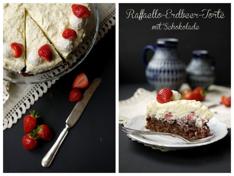 Erdbeer-Raffaello-Torte mit Schokolade