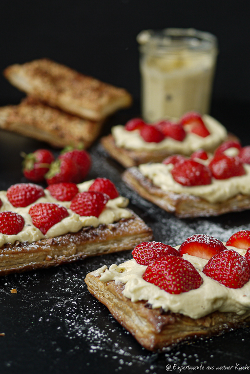 Blätterteig mit Erdbeeren