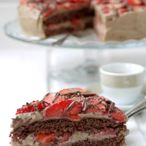 Erdbeer-Schokomousse-Torte