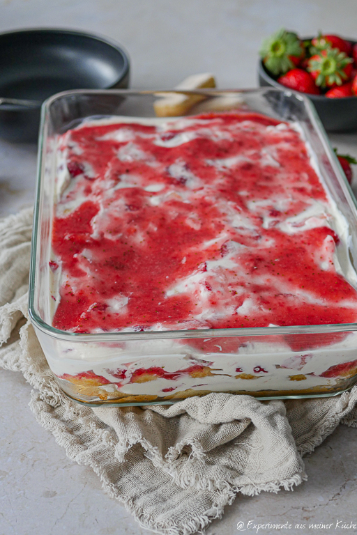 Erdbeer-Tiramisu mit Mascarpone und Quark