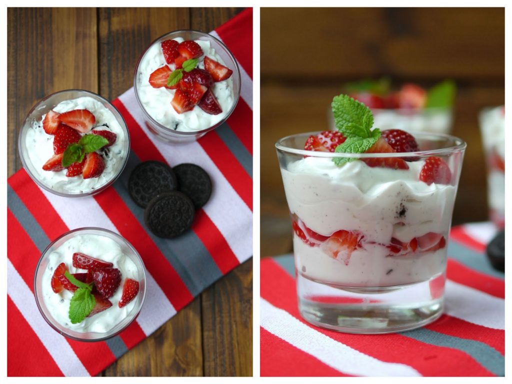 Experimente aus meiner Küche: Erdbeer küsst Oreo Dessert