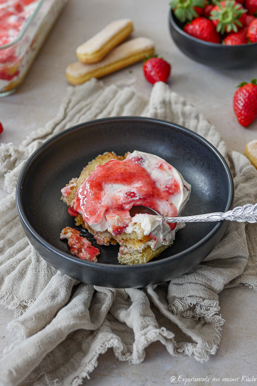 Tiramisu Rezept mit Erdbeeren