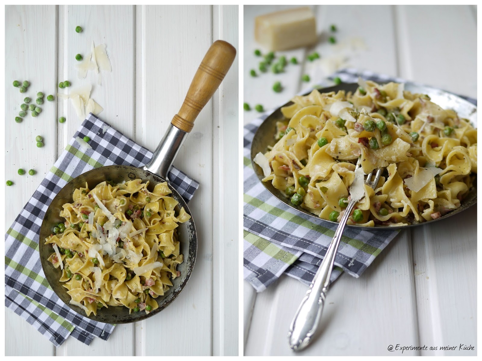 Pasta mit Erbsen, Speck und Minze - Experimente aus meiner Küche