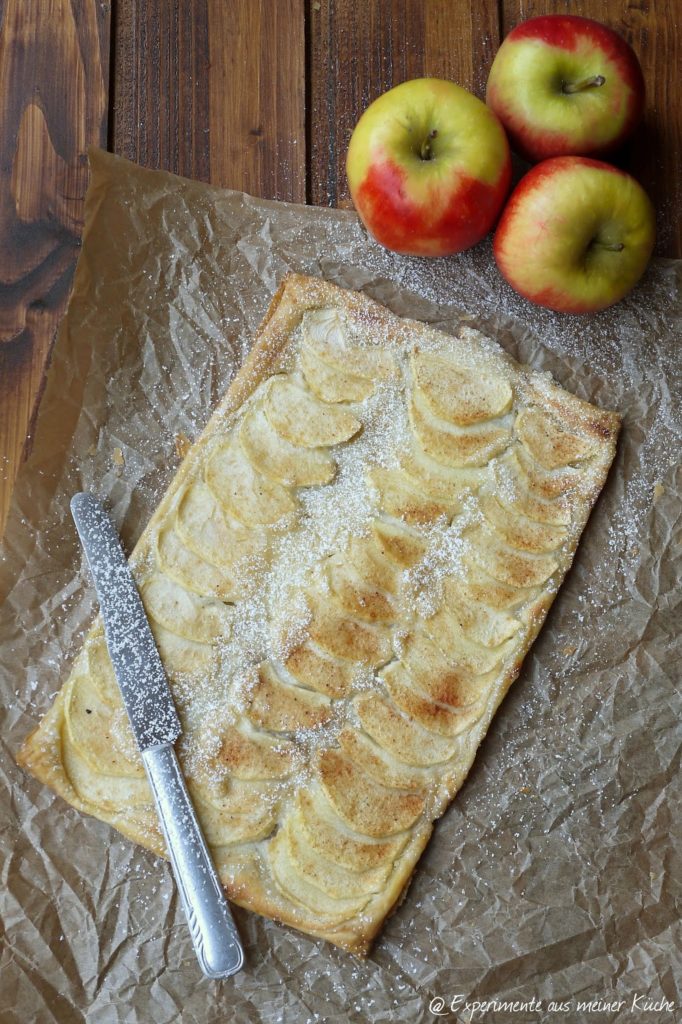 Apfel-Blätterteig-Schnitten mit Marzipan