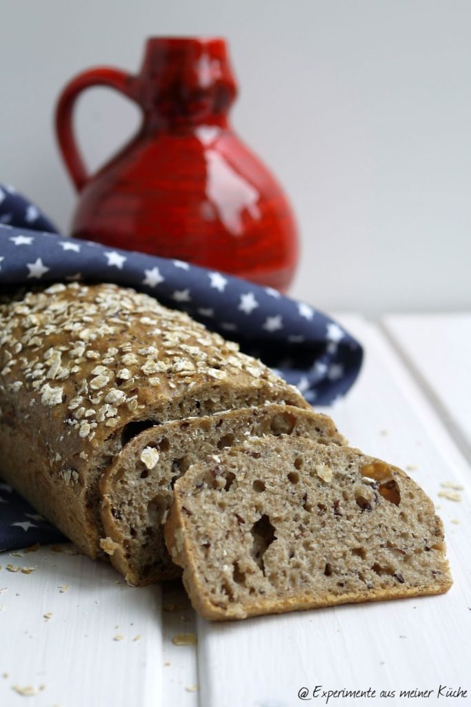 Experimente aus meiner Küche: Leinsamen-Vollkorn-Brot ohne Kneten #breadbakingfriday