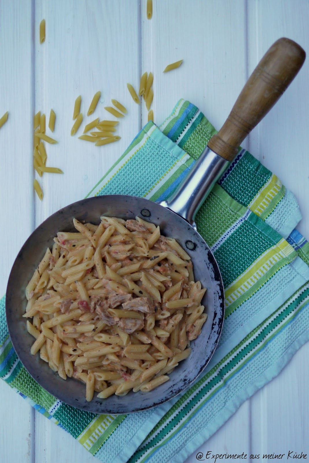 Pasta Mit Cremiger Thunfisch Tomaten Sosse Experimente Aus Meiner Kuche