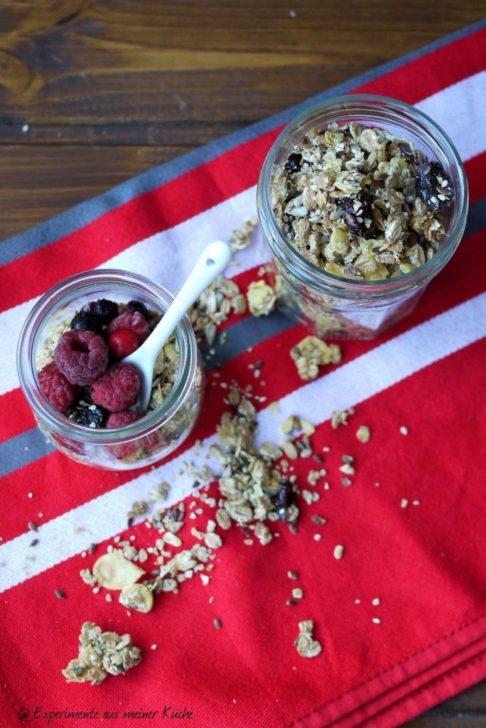 Experimente aus meiner Küche: Knuspermüsli mit Cornflakes, Cranberries und Kern-Mix