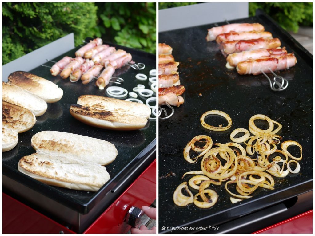 Experimente aus meiner Küche: Gegrillte Hot Dogs mit Käsewürstchen