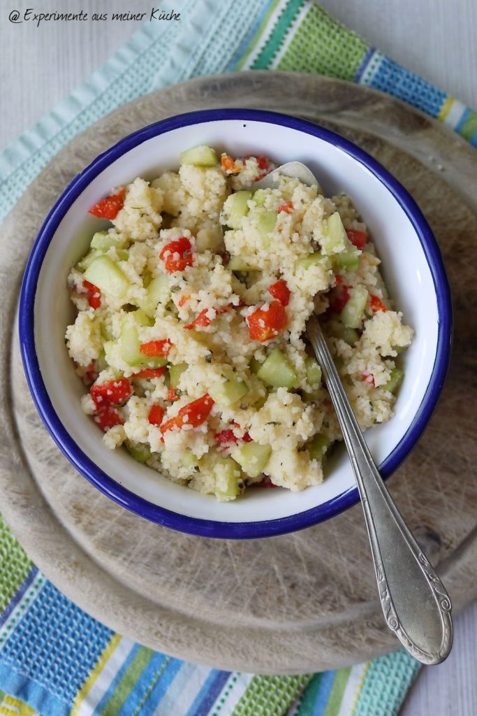 Experimente aus meiner Küche: Couscous-Salat mit gegrillter Paprika