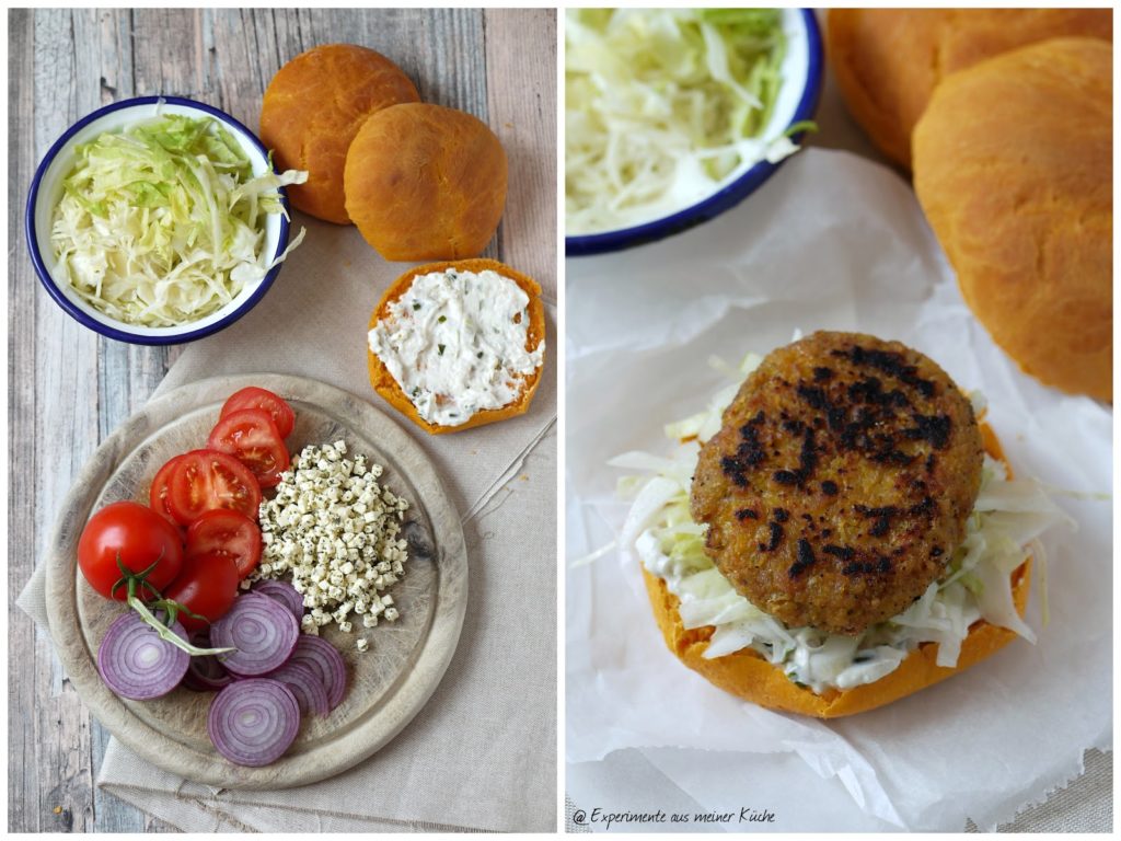 Experimente aus meiner Küche: Veggie-Burger nach griechischer Art 