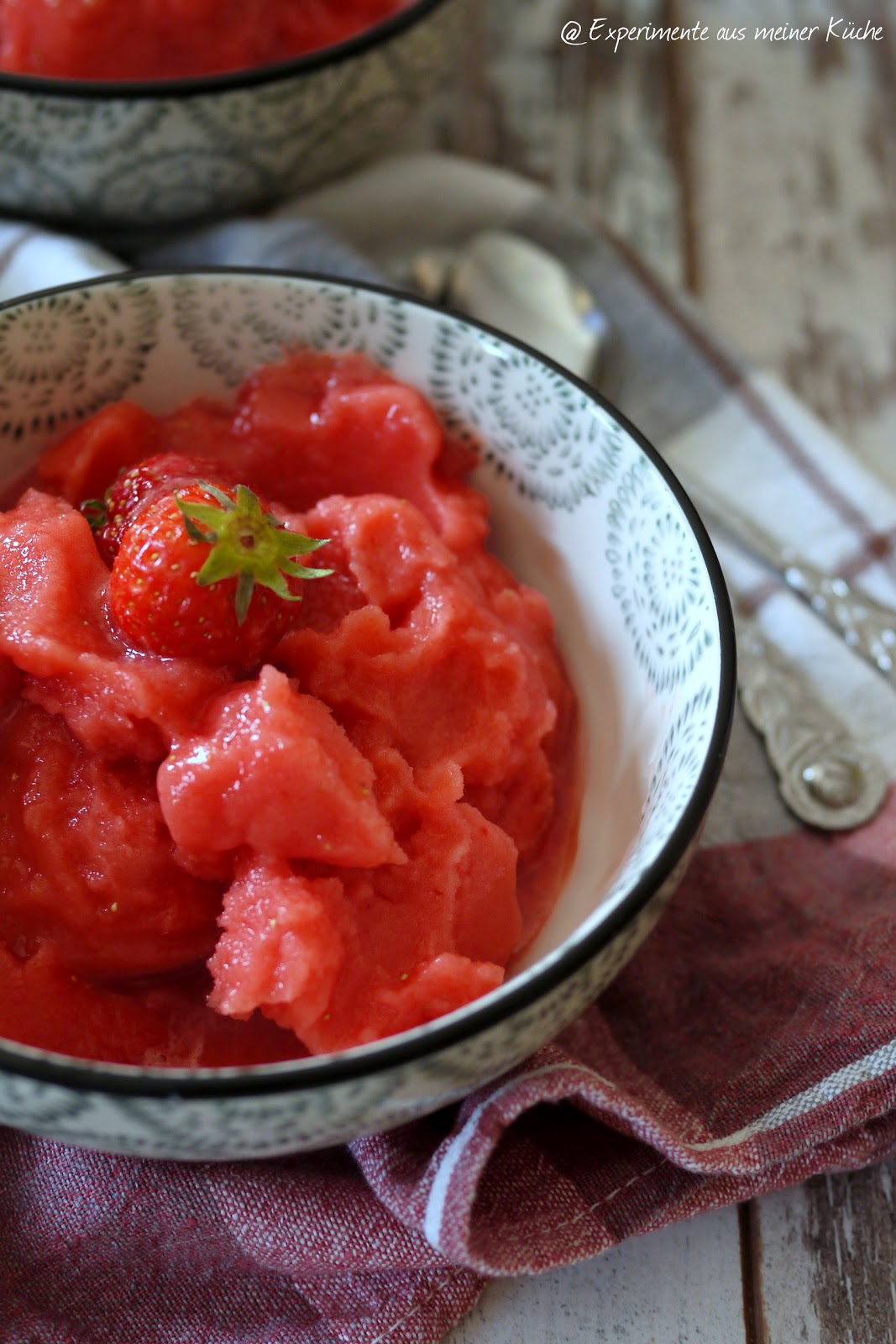 Wassermelonen-Erdbeer-Eis - Experimente aus meiner Küche