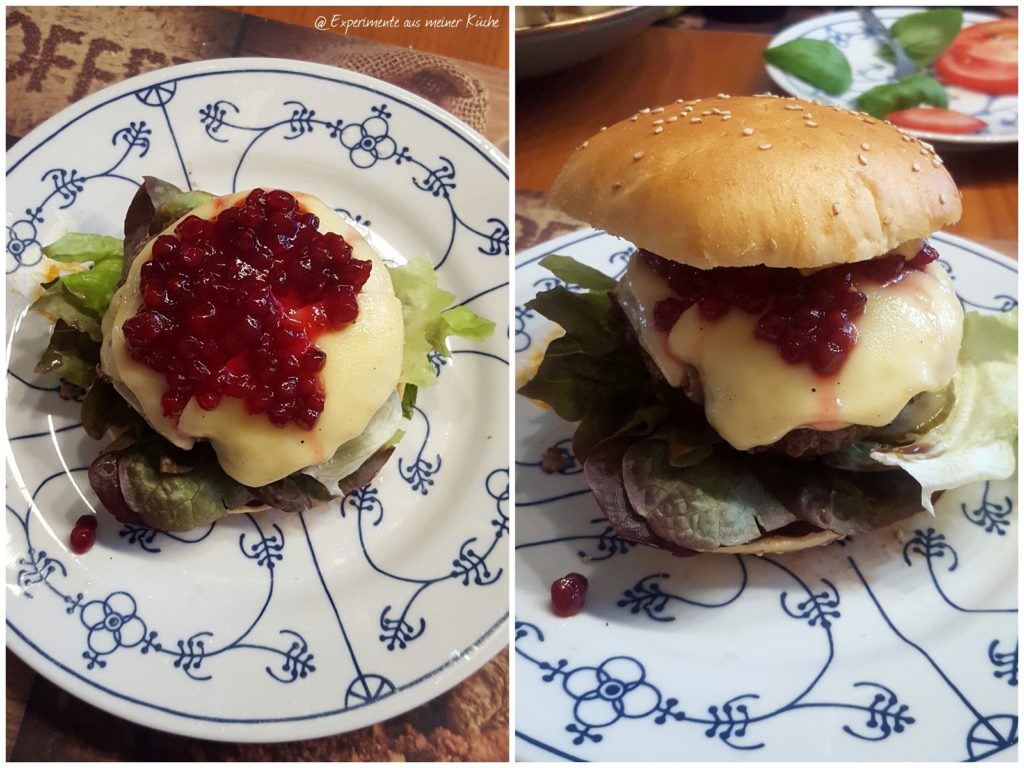 Experimente aus meiner Küche: Cheeseburger mit Preiselbeeren {Burger Time}