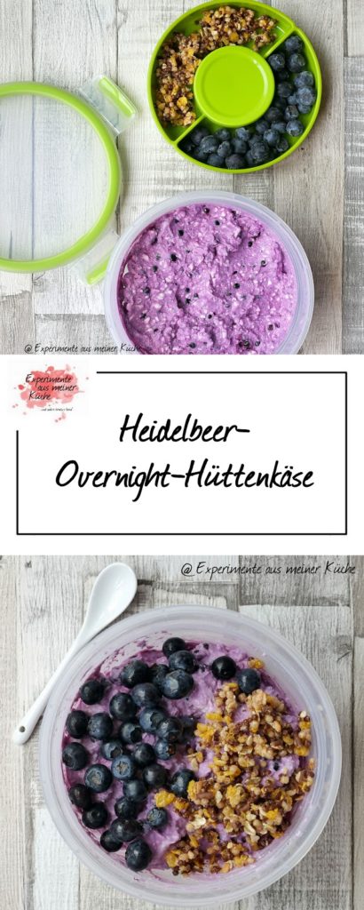 Heidelbeer-Overnight-Hüttenkäse | Rezept | Frühstück | Essen