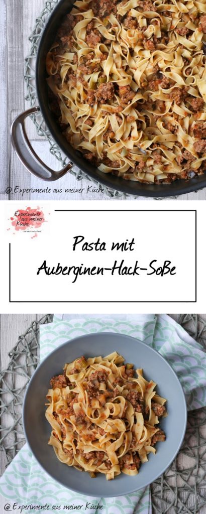 Pasta mit Auberginen-Hack-Soße | Essen | Kochen | Rezept | Nudeln
