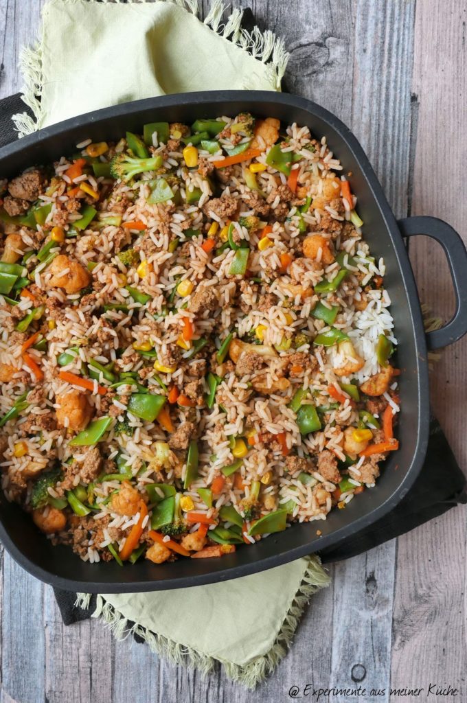 Schnelle Reispfanne mit Hackfleisch | Kochen | Rezept | Essen