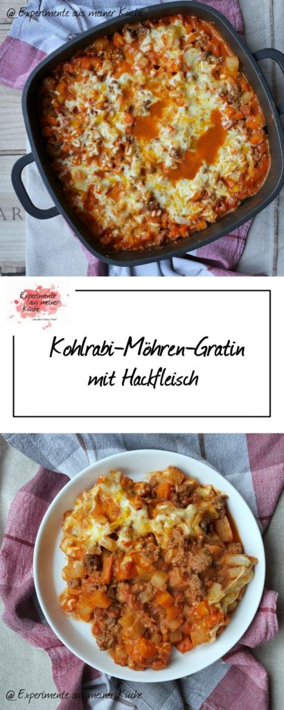 Kohlrabi-Möhren-Gratin mit Hackfleisch | Rezept | Kochen | Essen