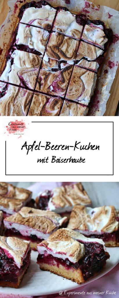 Apfel-Beeren-Kuchen mit Baiserhaube | Rezept | Backen 