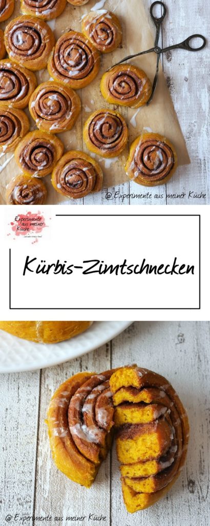 Kürbis-Zimtschnecken | Rezept | Backen | Hefeteig | Kuchen