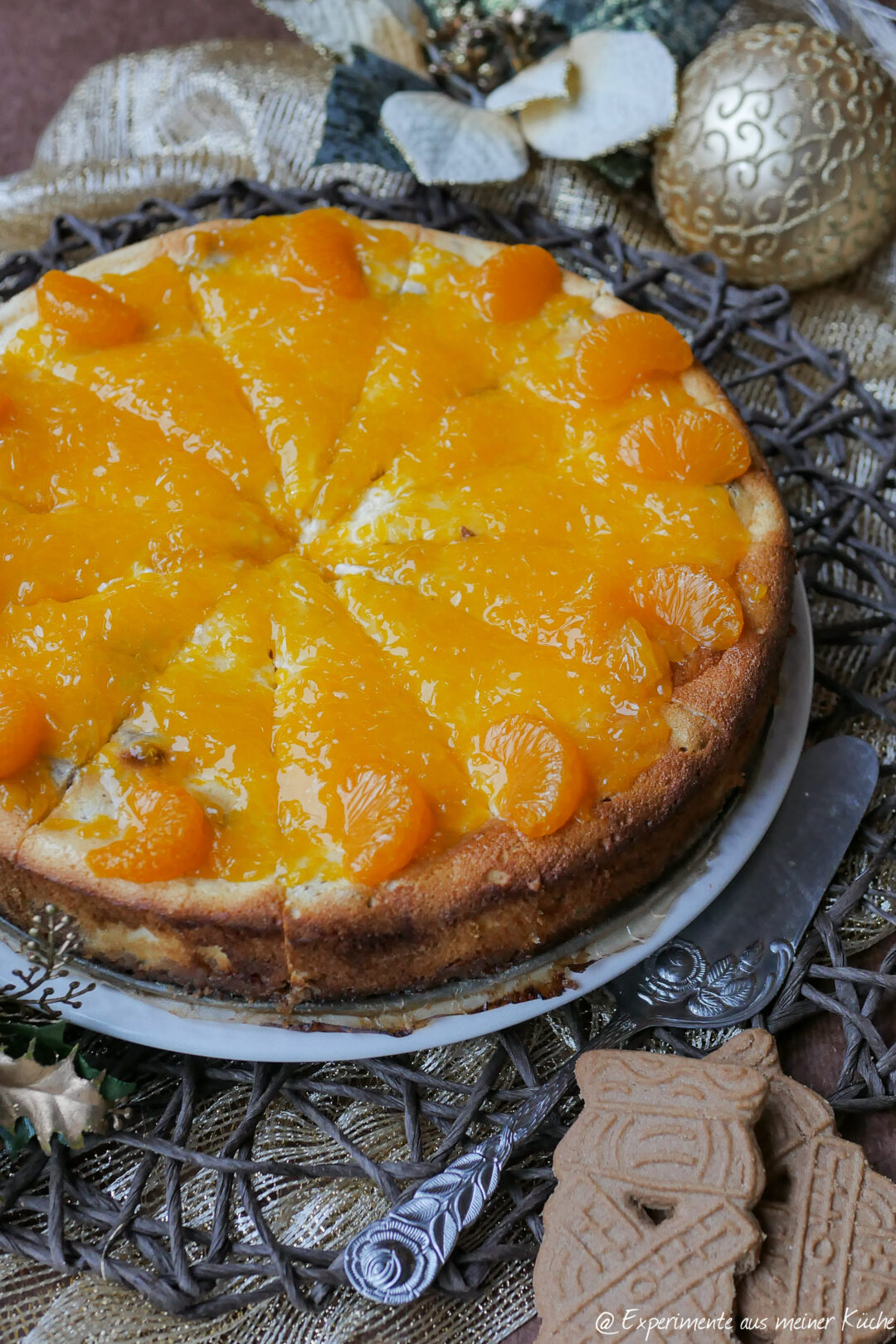 Spekulatius Käsekuchen mit Mandarinen