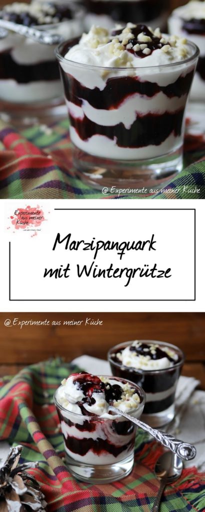Marzipanquark mit Wintergrütze | Rezept | Essen | Dessert | Weihnachten