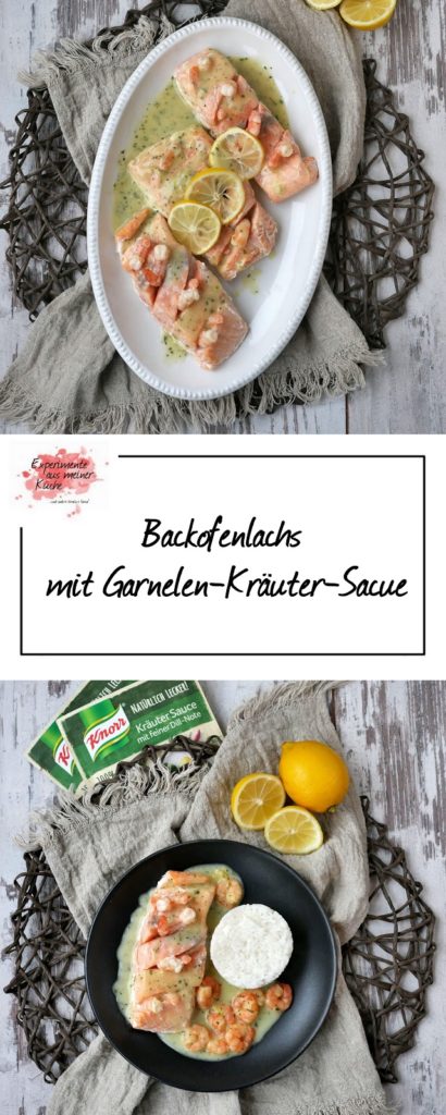 Backofenlachs mit Garnelen-Kräuter-Sauce | Essen | Kochen | Rezept