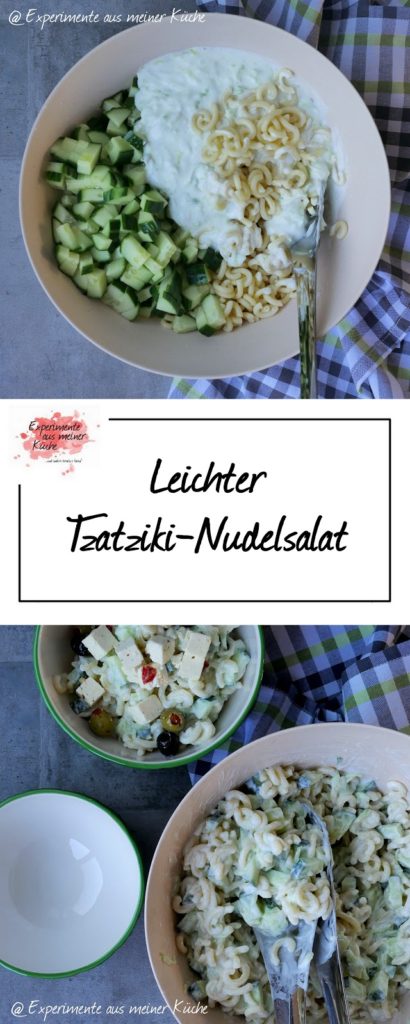 Leichter Tzatziki-Nudelsalat | Rezept | Essen | Kochen | Beilage | Grillen | Weight Watchers