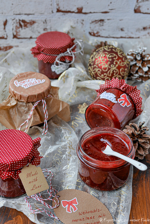 Weihnachtsmarmelade mit Marzipan