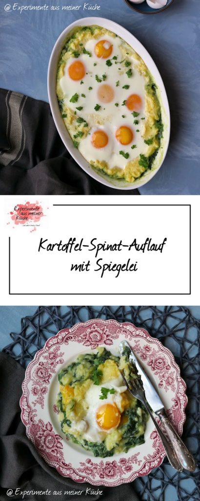 Kartoffel-Spinat-Auflauf mit Spiegelei | Rezept | Kochen | Essen | Hausmannskost | Weight Watchers