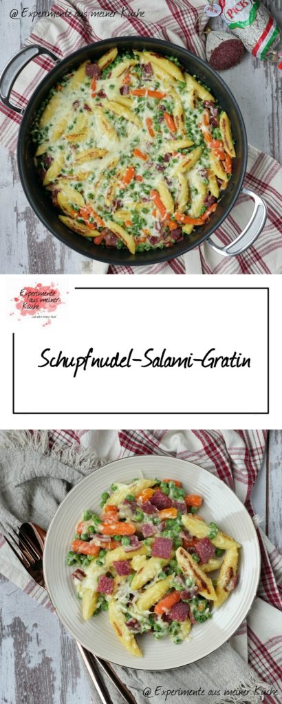 Schupfnudel-Salami-Gratin | Rezept | Kochen | Essen | Auflauf