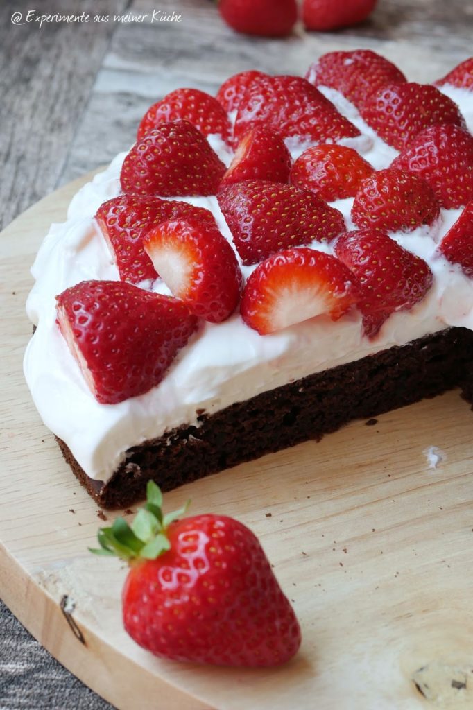 Leichte Erdbeer-Brownies | Rezept | Kuchen | Backen | Weight Watchers