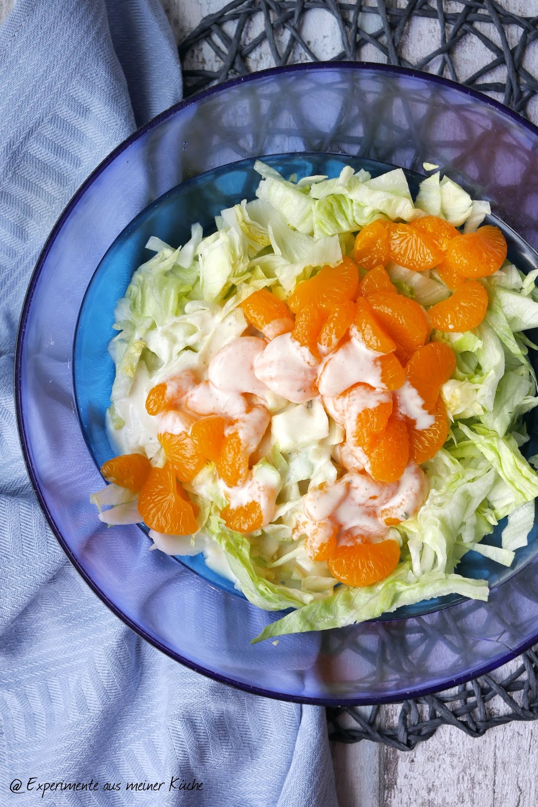 Eisberg-Mandarinensalat - Experimente aus meiner Küche Eisberg-Mandarinensalat - Experimente aus meiner Küche