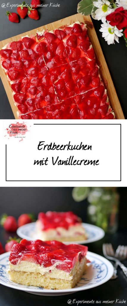 Erdbeerkuchen mit Vanillecreme | Rezept | Backen | Kuchen | Essen