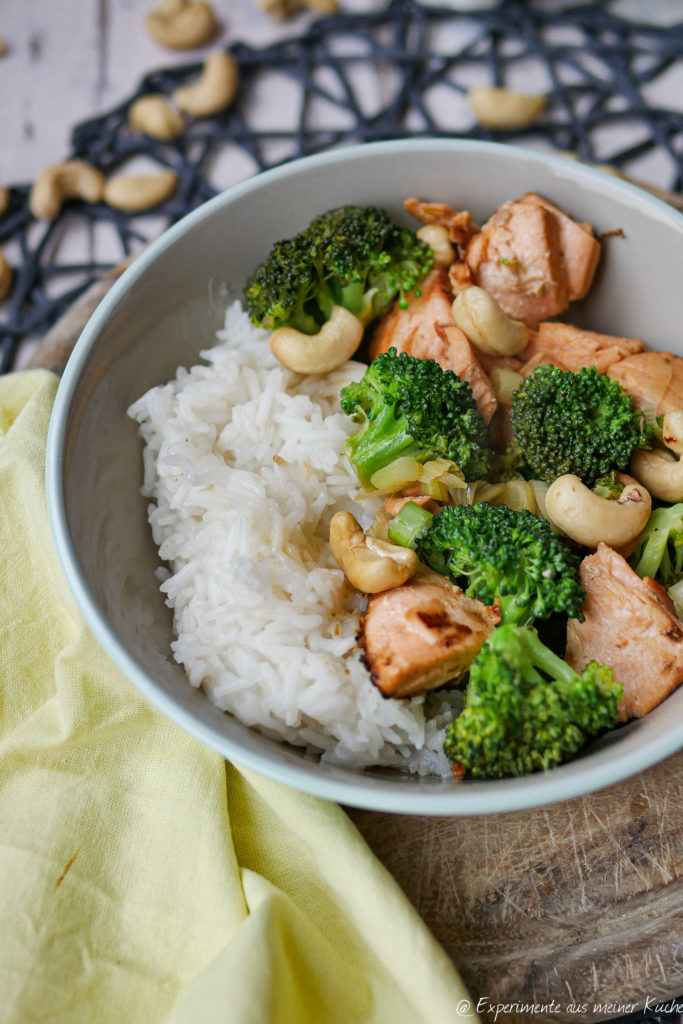 Marinierter Lachs mit Brokkoli und Reis | Rezept | Essen | Kochen | Weight Watchers