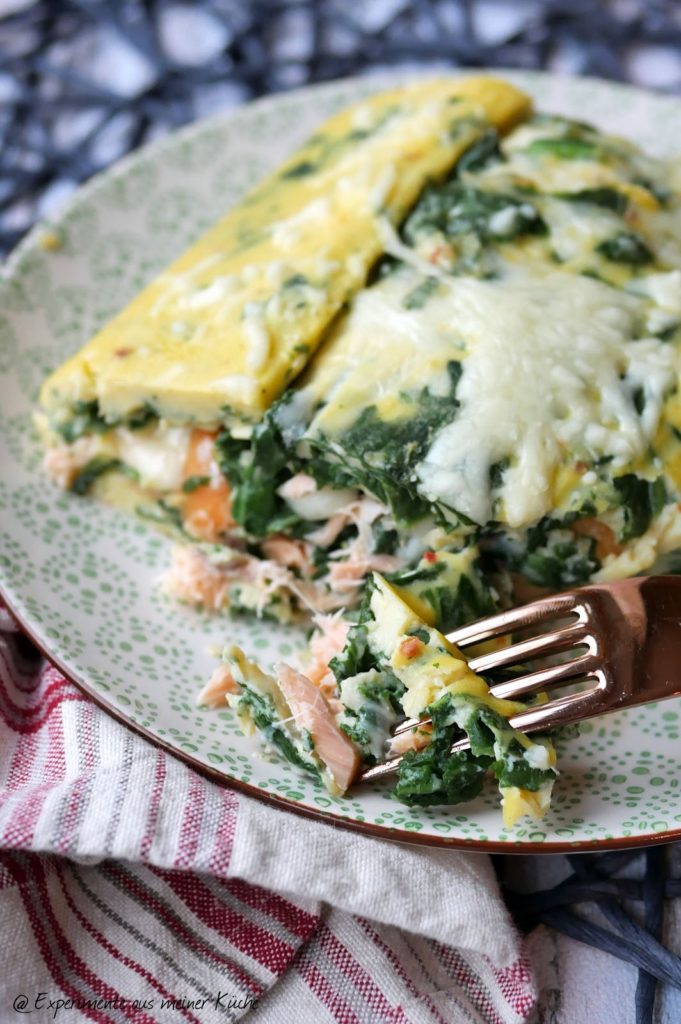 Spinat-Omelett mit Lachs | Rezept | Kochen | Essen | Eierspeise | Weight Watchers
