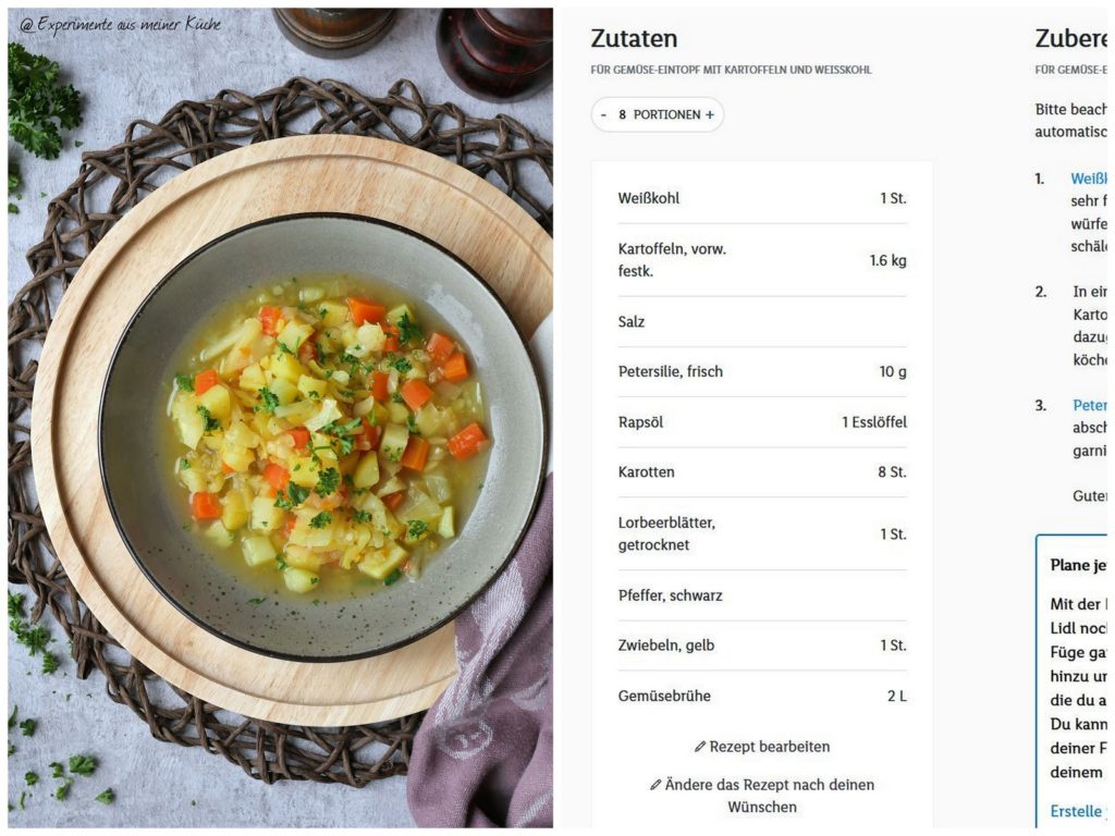 Gemüse-Eintopf mit Kartoffeln und Weißkohl | Rezept | Essen | Kochen | Suppe | Weight Watchers