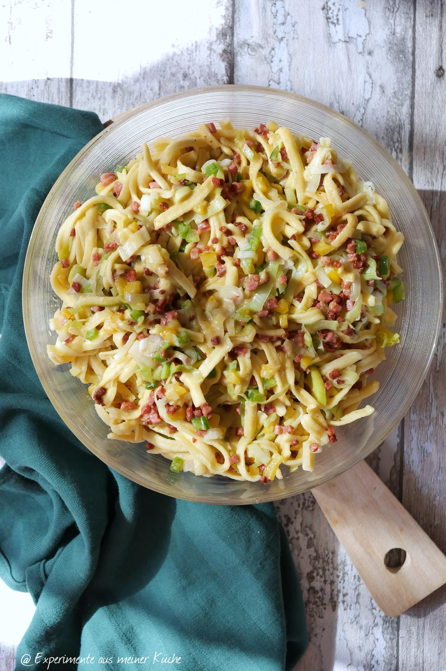 Spätzle-Lauch-Salat - Experimente aus meiner Küche