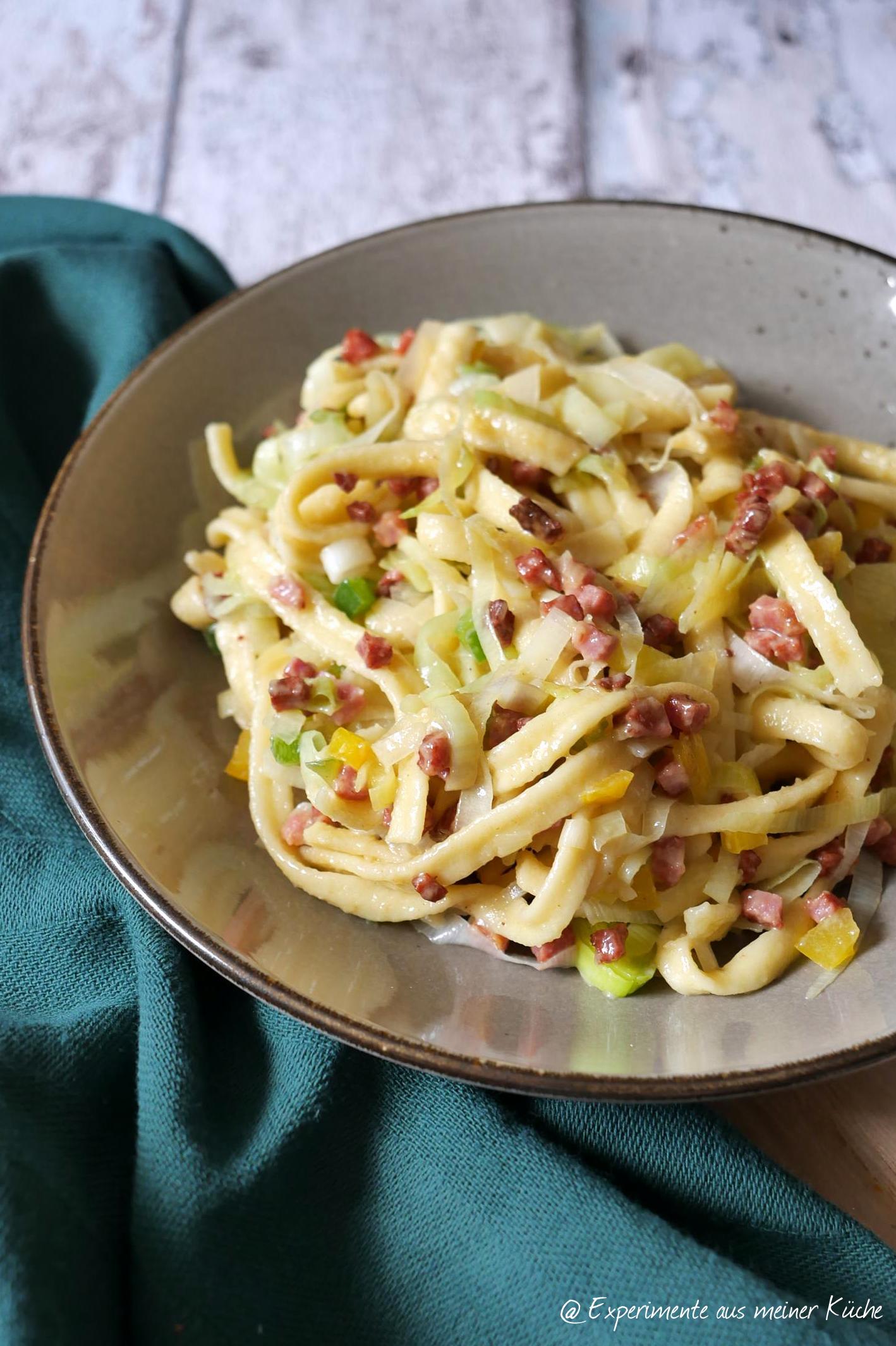 Spätzle-Lauch-Salat - Experimente aus meiner Küche