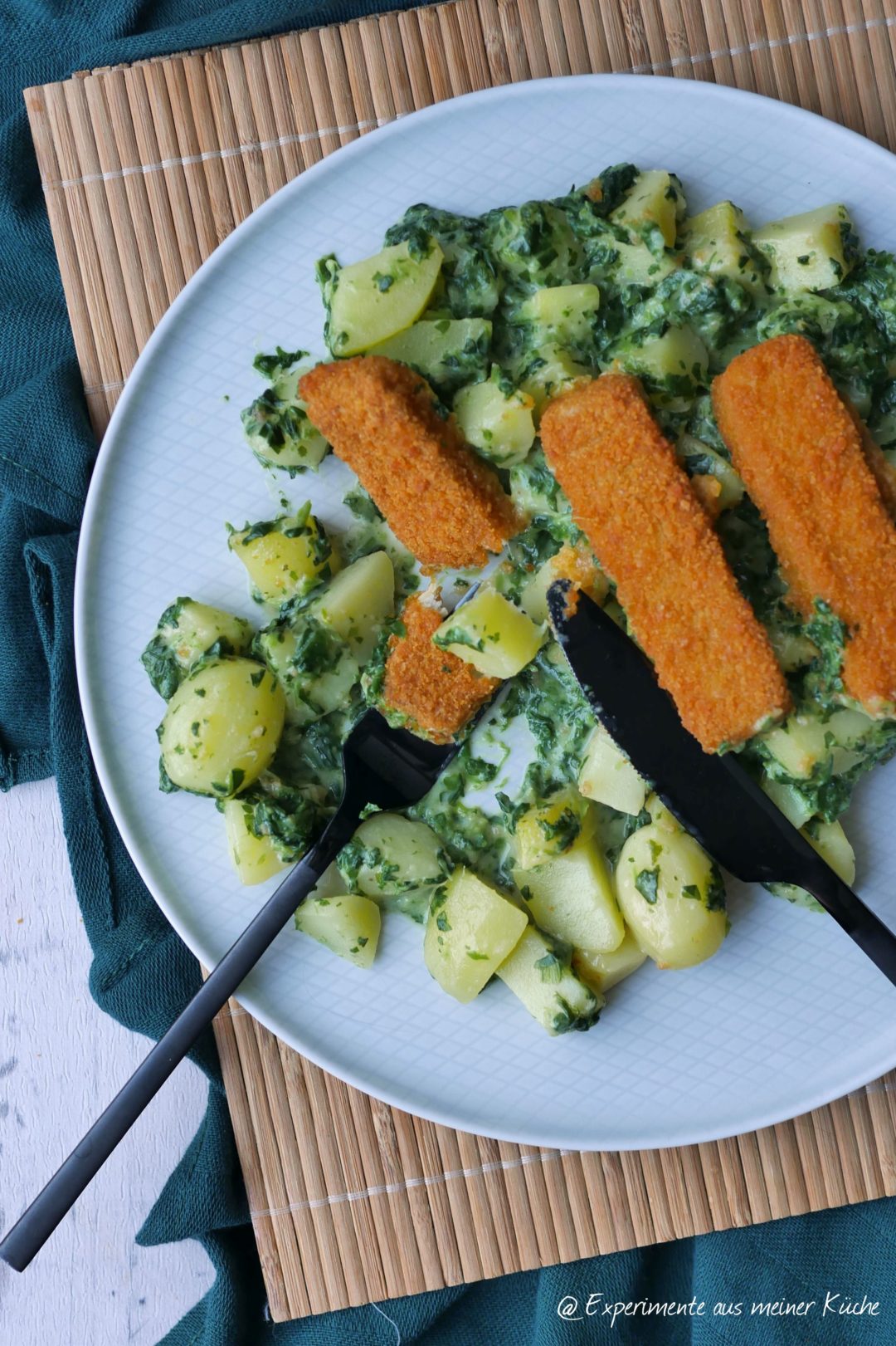 Fischstäbchen Auflauf mit Spinat - Experimente aus meiner Küche