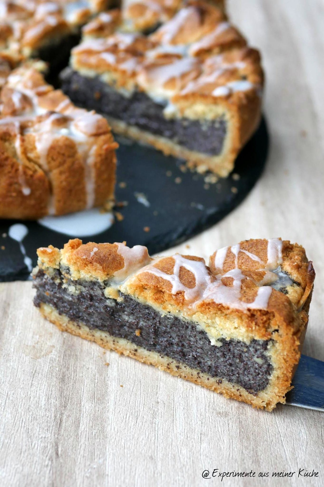Mohnkuchen Mit Pudding Und Mohnback