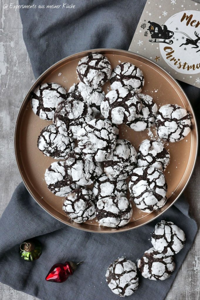 Crinkle Cookies mit Schokolade