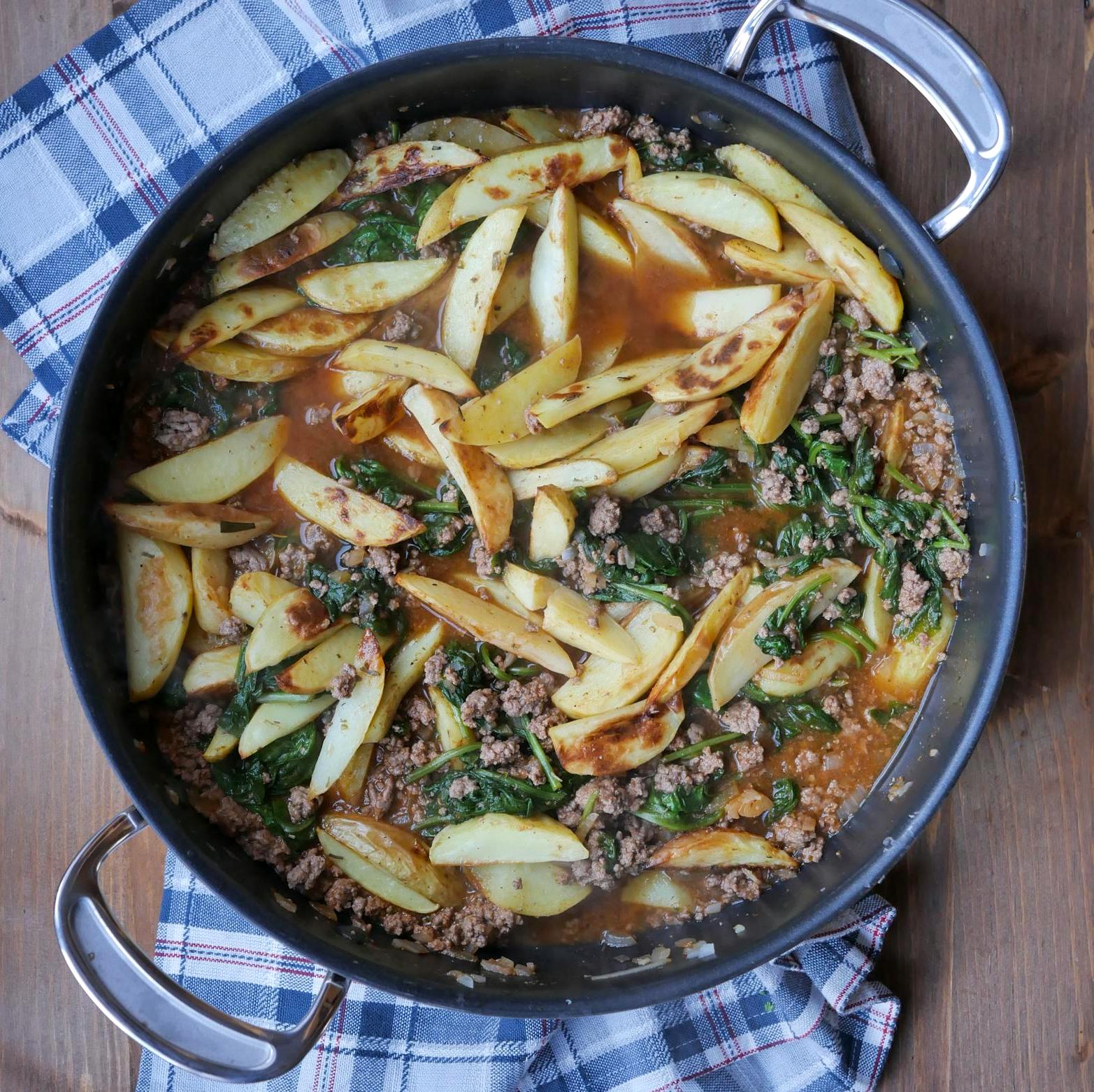Griechische Hack-Kartoffel-Pfanne - Experimente aus meiner Küche