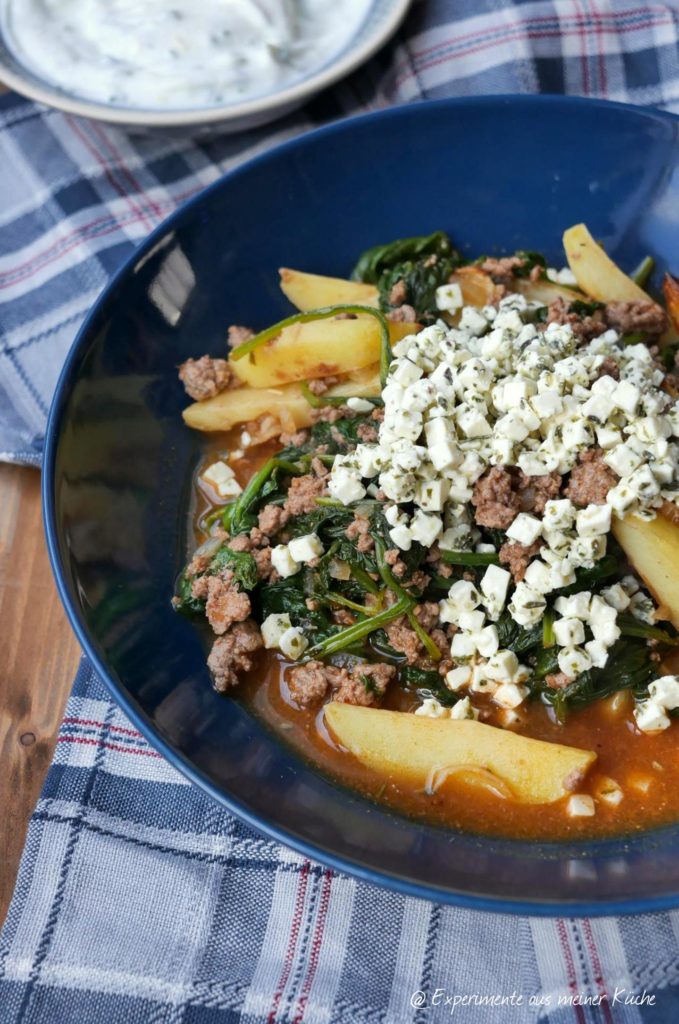 Griechische Hack-Kartoffel-Pfanne | Rezept | Kochen | Essen | Weight Watchers