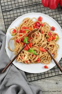 Paprika-Pasta mit Burrata | Rezept | Kochen | Essen | vegetarisch | Weight Watchers